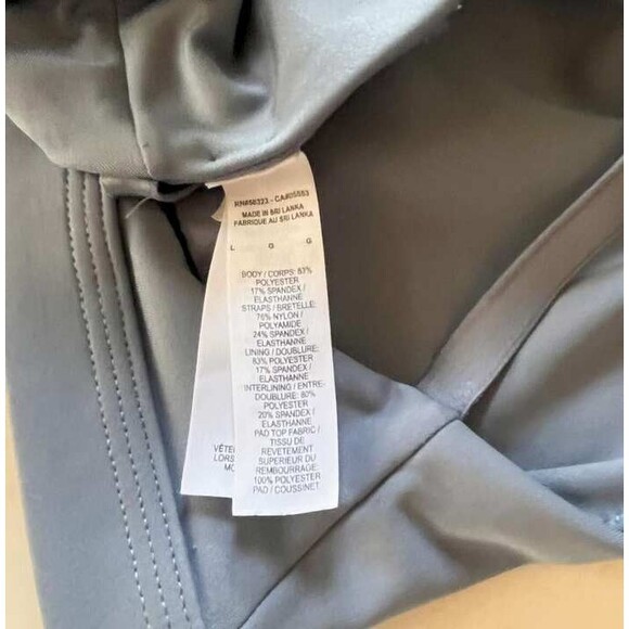 Nike Dri Fit L Gray Blue Indy Femme Strappy Light Support Sports Bra - Picture 8 of 10